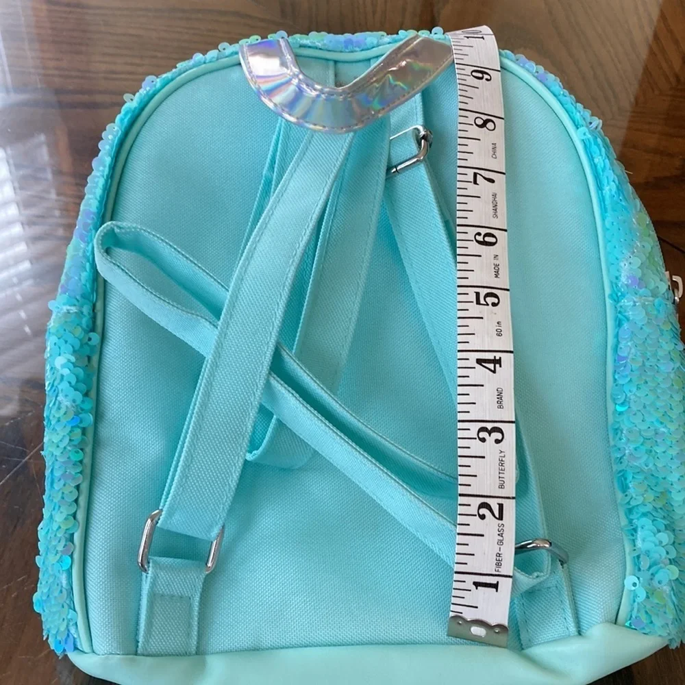 Justice Aqua Sequined‎ Owl Mini-Backpack